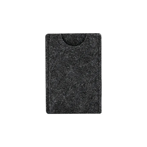 Custom branded RPET felt card holder in dark grey, sustainable bulk merch Australia by Wumble Merch