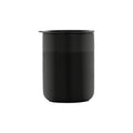 Custom branded 360ml ceramic coffee cup with silicone lid in moss green, bulk corporate drinkware Australia by Wumble