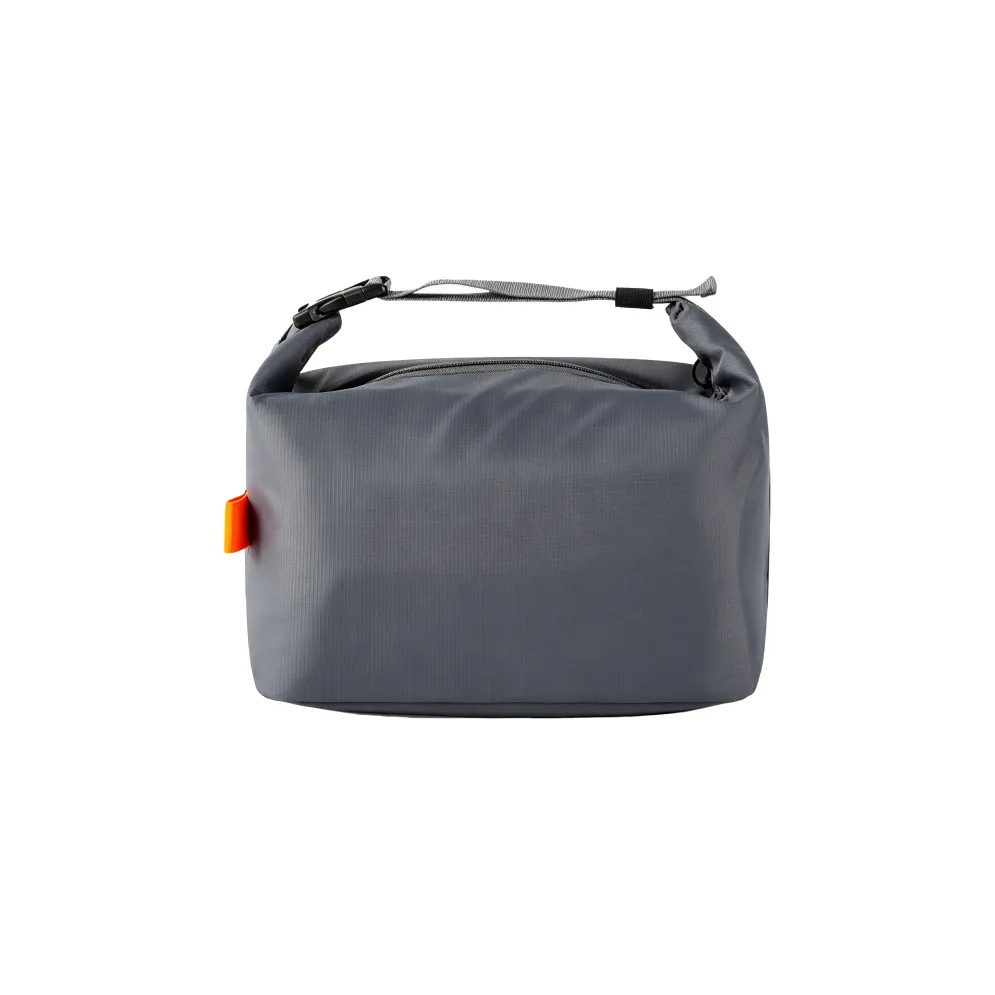Custom branded grey buckle lunch bag in oxford fabric for employee welcome kit Australia