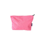 Custom branded zip pouch in pink, waterproof nylon, bulk merch Australia by Wumble