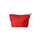 Custom branded zip pouch in red, waterproof nylon, bulk merch Australia by Wumble